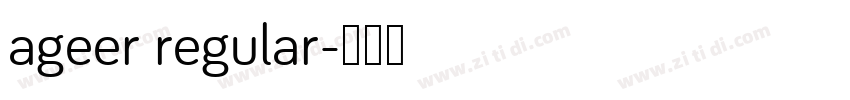 ageer regular字体转换